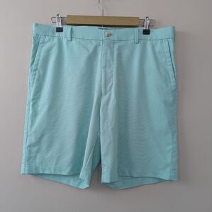 Peter Millar Teal Micro Houndstooth Golf Short‎ Wicking